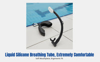 Swimming Training Breathing Tube, Full Silicone, Wet & Dry Dual-Use, Foldable, Detachable, Freediving, Multiple Colors