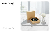 Jewelry Box with Plush Interior, Lid Gift Box, Necklace Ring Earring Holder