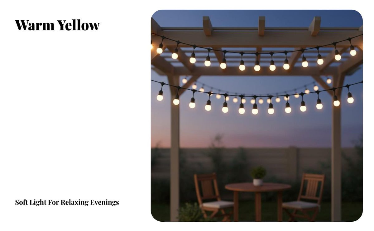 Outdoor light-emitting diode String Bulb, Waterproof Courtyard Lantern, Decorative Hanging Light, Festive Garden Lighting