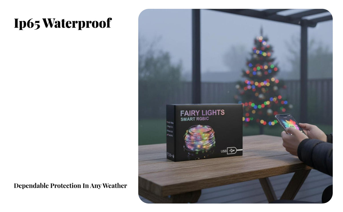 Bluetooth Smart RGB Outdoor Waterproof Lights, APP Control, Christmas Tree Decoration, holiday Ambience