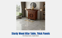 Shrine Console Table, Hardwood Altar, Chinese Meditation Entryway Table for Home, Living Room, Cabinet