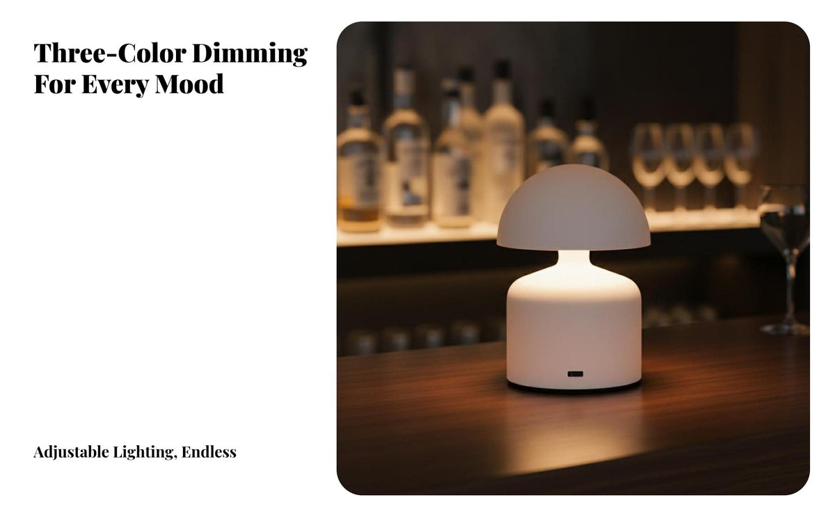 light-emitting diode Table light, Rechargeable press Night Light, Dimmable Atmosphere light for Bedroom, Bar, Camping