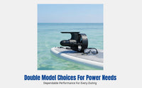 Paddle Board Underwater Electric Propeller, Surfboard Mount Engine, Twin Model, Forward/Reverse, Long Battery, PVC