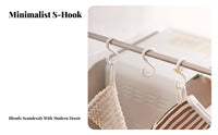 Minimalist Japanese S-Shaped Hook, Non-Slip, Kitchen, Bathroom, Wardrobe, Door Key Storage