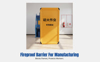 Metal Protective Screen, Fireproof Barrier for Welding and Cutting, Foldable Mobile Guardrail for Hot Work