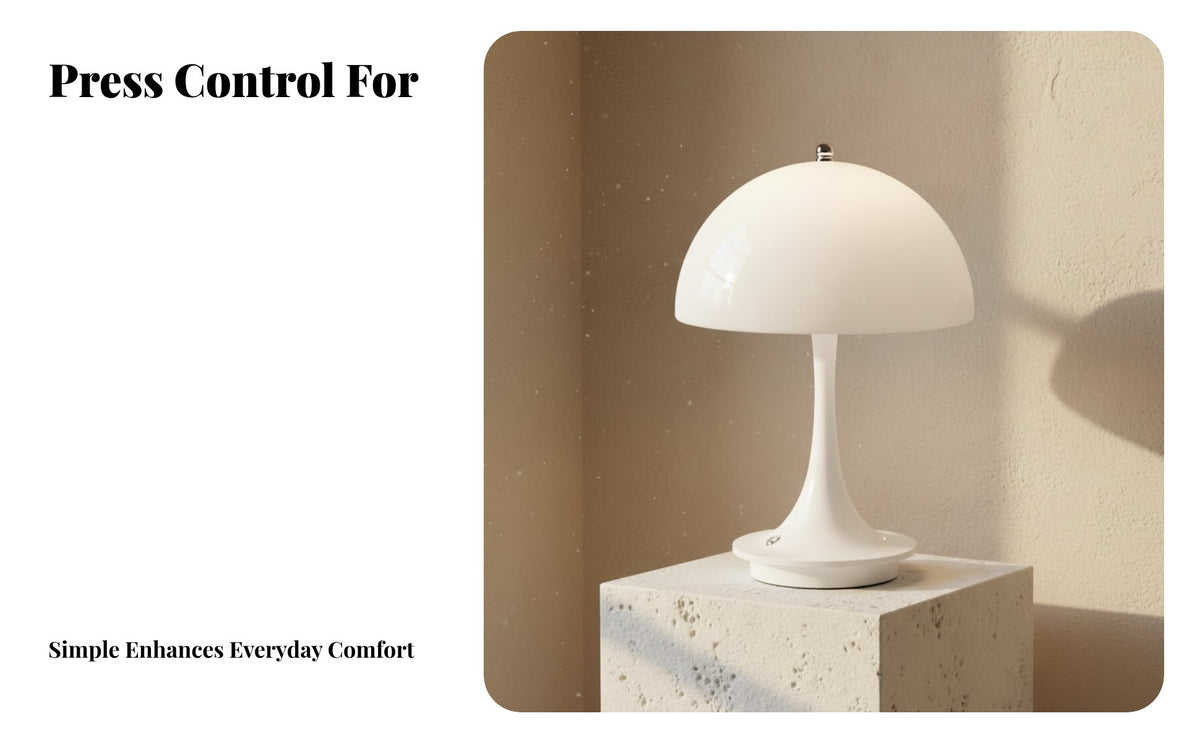 Nordic design Mushroom Table light, press Dimmable Night Light, Portable Cream Design for Bedroom, Dorm, Bedside