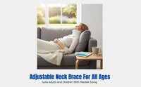 Breathable Neck Brace, Adjustable Cervical Traction for Home Medical Use, Multi-Size for Adults & Kids