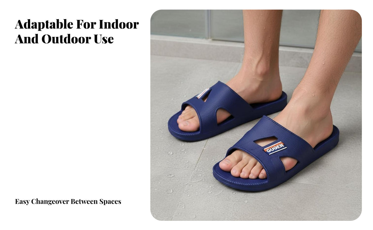 Men's Summer footwear, Non-Slip Soft Sole, Indoor Outdoor relaxed Bath Sandals