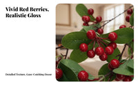 Artificial Red Berry, Lucky Fruit Container Accessory, Wedding & Holiday Display