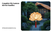 DIY Lantern Kit, Autumn Hare, Chinese Floral Glowing Lantern for Kids