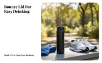 Insulated Water Bottle, 304 Stainless Steel, Macaron Color, Bounce Lid, Sports