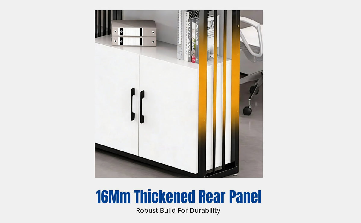 Office Double-Sided Partition Shelf, Iron Storage Cabinet, Modern Space Divider, Decorative Floral Holder for Restaurant and Workspace