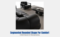 Black Retro Sofa, Nordic Design, Sectional, Living Room, Hotel, Office Reception, Spa, Clothing Store