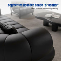 Black Retro Sofa, Nordic Design, Sectional, Living Room, Hotel, Office Reception, Spa, Clothing Store