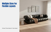 Black Retro Sofa, Nordic Design, Sectional, Living Room, Hotel, Office Reception, Spa, Clothing Store