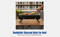 Portable Charcoal Grill, Outdoor Folding BBQ, 304 Stainless Steel Mesh, Lightweight, 2025 New Model