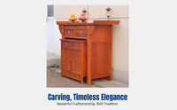 Hardwood Altar Table, Buddhist Cabinet, Home Prayer Table, Chinese Style, Elderly