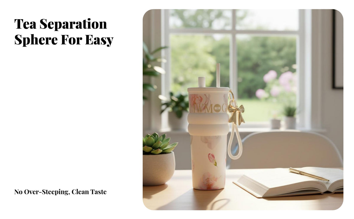 Ins design Insulated Water Bottle, 710ML Ceramic or Stainless Steel Liner, Elegant Floral Gift Box for Women