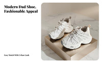 Mesh elevated athletic shoes for Women Height Increase 12cm, Chunky Sole, relaxed Dad Shoes, Autumn design