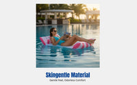 Inflatable Lounge Chair, Water Bed, Nylon Mesh Float, Double Tube Design, Pool Accessory for Adults & Kids, Summer Use