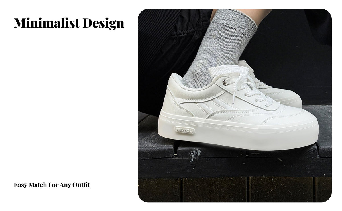 Women's Cream Athletic Shoes, Elevated Thick Sole, Warm Lined, Lace-Up, Sporty Everyday, Autumn Winter 2025