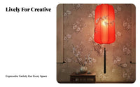 Colorful Chinese Fabric Lantern, Hand-Painted Hanging Light, Timeless Decor for Restaurant, Wedding