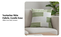 Geometric Print Pillow Cover, Modern Minimalist Plush, Abstract Olive Sofa & Bedroom Decor