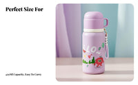 Cute Kids Insulated Mug, 316 Stainless Steel, Portable Handle, Student Strap, Leakproof