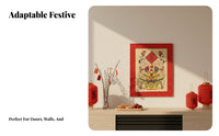 Woodblock New Year Painting, handmade Yangjiabu Folk Art, Decorative Sticker, Festive Hanging, Traditional Craft
