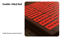 Black Calligraphy Door Banner, Holiday Couplet, Red Double-Sided, 18K