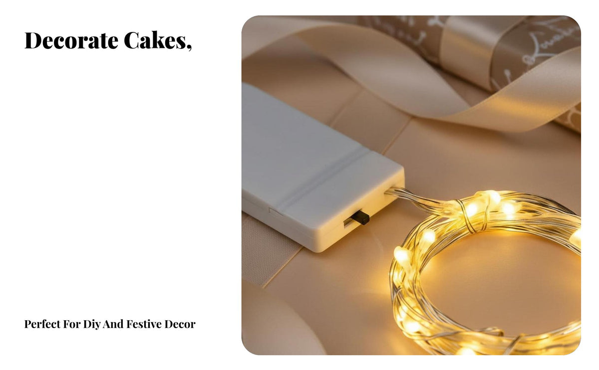 Copper Wire Battery Operated, Multi-Color light-emitting diode, Cake Gift Box floral arrangement Decoration