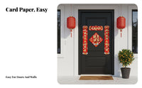 Festive Paper Couplets Fu Door Sticker, Horse Year Entrance Decoration, 2026