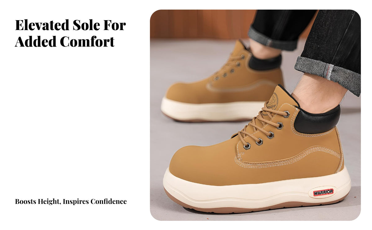 heritage Boots, Chunky Sole Big foot Shoes, Workwear design, Height Increasing, Autumn Winter New, Men's vogue