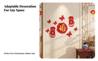 3D Fu character wall sticker for living room