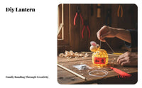 DIY Bamboo Lantern, Handmade Glowing Toy, Kids Portable Light for Seasonal Events and Family Gatherings
