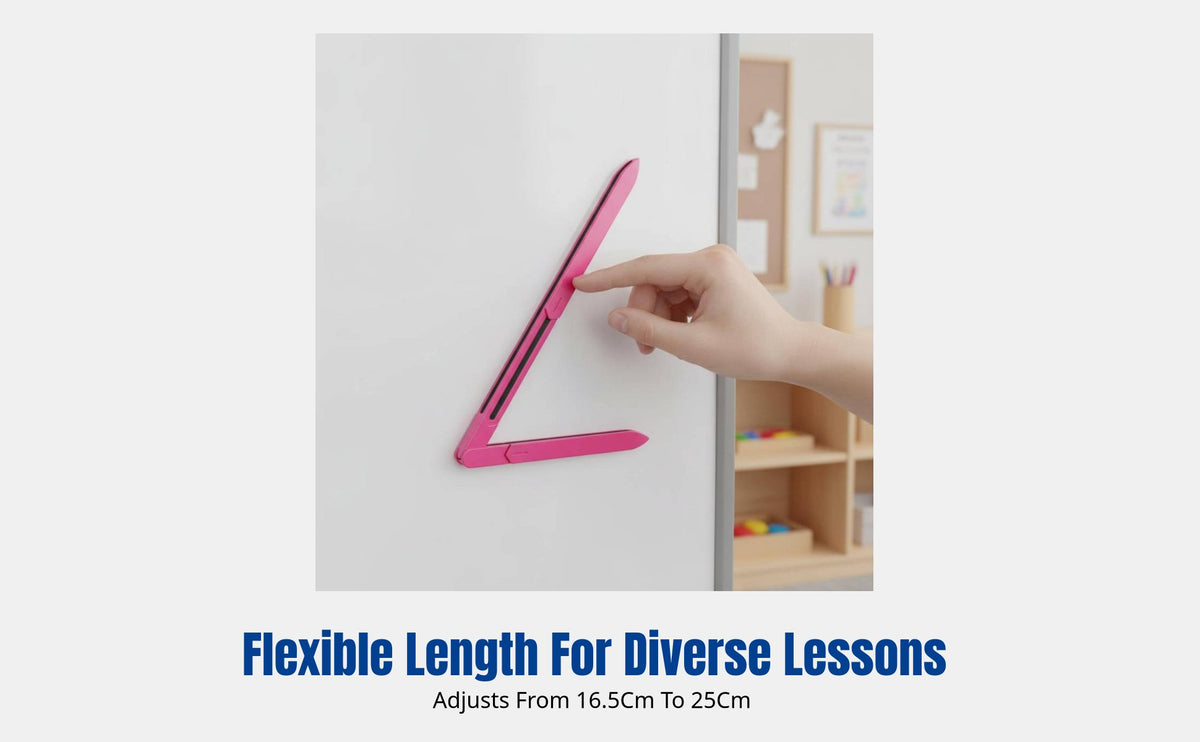 Magnetic Telescopic Angle Demonstrator, Large Size, Math Teaching Tool for Primary Classroom Grades 1-2