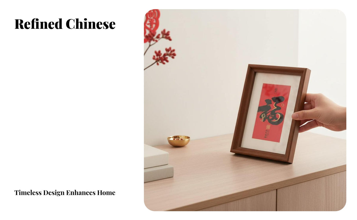 picture frame decoration, Peace and happiness Blessing, Chinese New Year, Desktop Decor, Living Room Decoration
