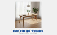 Hardwood Dining Table and Chair Set, Nordic Minimalist Rectangular, Modern Kitchen