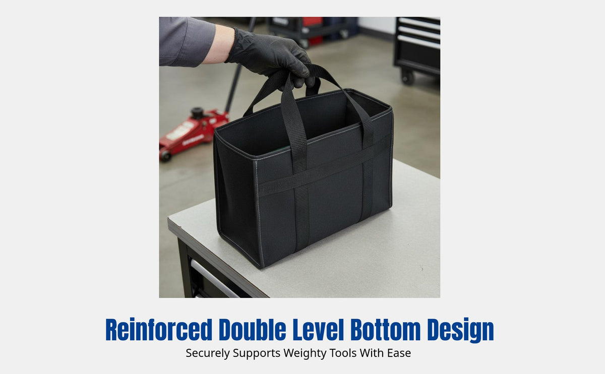 Heavy-Duty Canvas Tool Bag, Thickened Handheld Tote, Electrician Organizer, Wear-Resistant