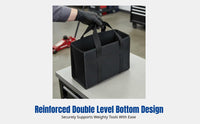 Heavy-Duty Canvas Tool Bag, Thickened Handheld Tote, Electrician Organizer, Wear-Resistant