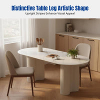 Modern Minimalist Sintered Stone Dining Table Set, Semi-Circular Island Table, Space-Saving Design for Small Apartments, Integrated Table and Chairs, Luxury Design
