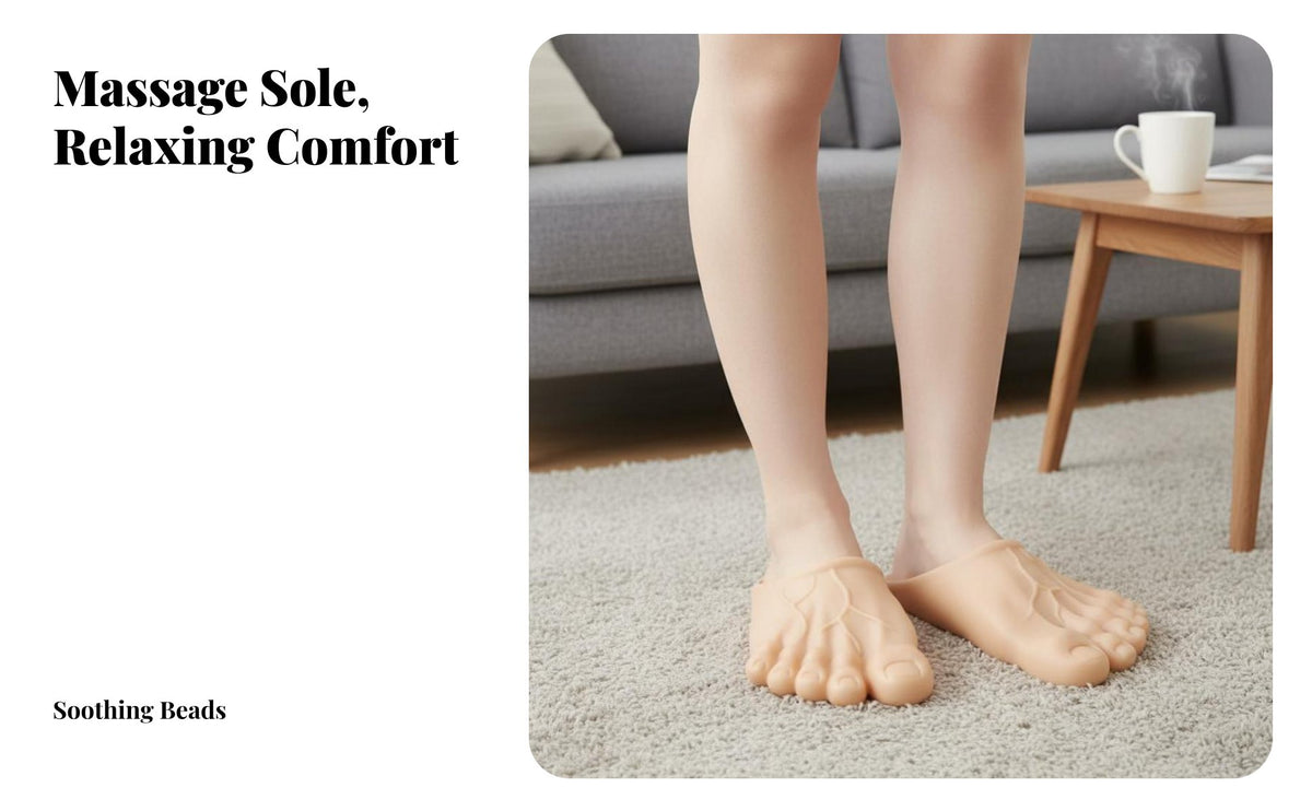 Giant Barefoot house shoes, Funny Plush large foot digit House Shoes, Winter Fleece Novelty for Women Men