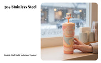 Cute Insulated Tumbler, Stainless Steel, Cartoon Water Bottle, 2025