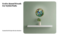 Delicate Sunburst Bloom Hanging, Colorful Acrylic Wreath Disc, Holiday Wall Decor