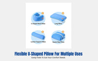U-Shaped Neck Massage Pillow with Heat, Neck Support, Office, Gift Idea