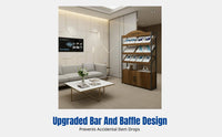 Magazine Rack with Cabinet Door, Office Display Shelf, Floor Standing Storage Organizer