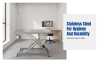 Pet Grooming Table, Stainless Steel, Adjustable Height, Veterinary Surgery Table, IV Stand, For Pet Clinic & Grooming Shop