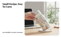 Portable Metal-Coated Insulated Mug, Stainless Steel, Floral, Personalized