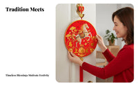 Year of the Horse Decoration, New Year Auspicious Character Hanging Ornament, Seasonal Holiday Decor for Entryway, Living Room