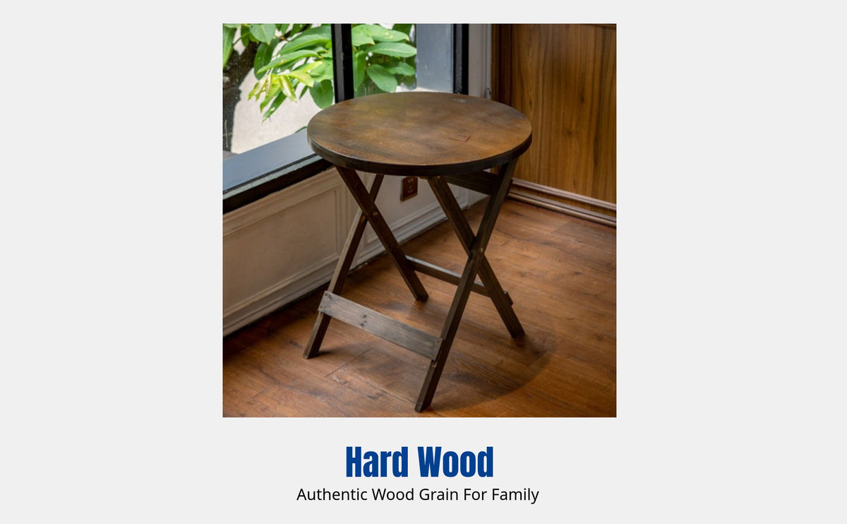 Minimalist Folding Round Table, Solid Wood, Small Space Dining, Coffee Table, Living Room, Balcony, Multi-Functional